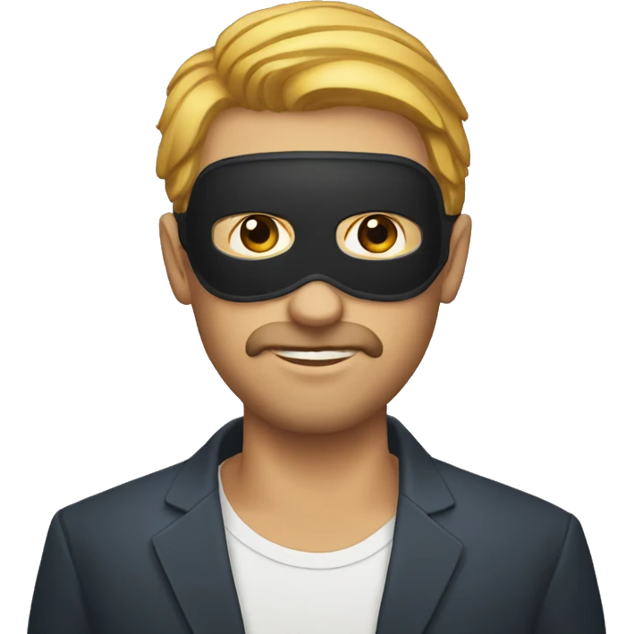 Un hombre con máscara  emoji