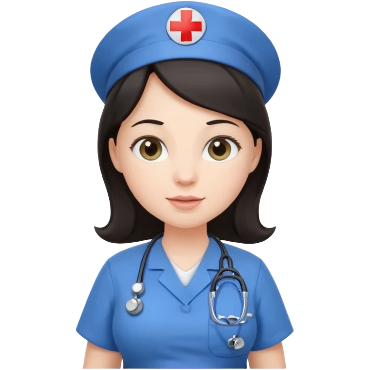pregnant dark haired nurse emoji
