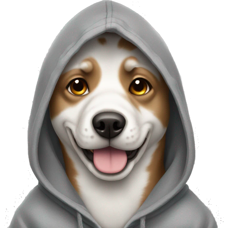 dog wearing a hoddie emoji