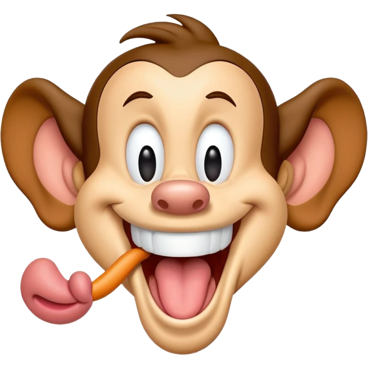 Goofy from Disney, smiling with tongue out emoji