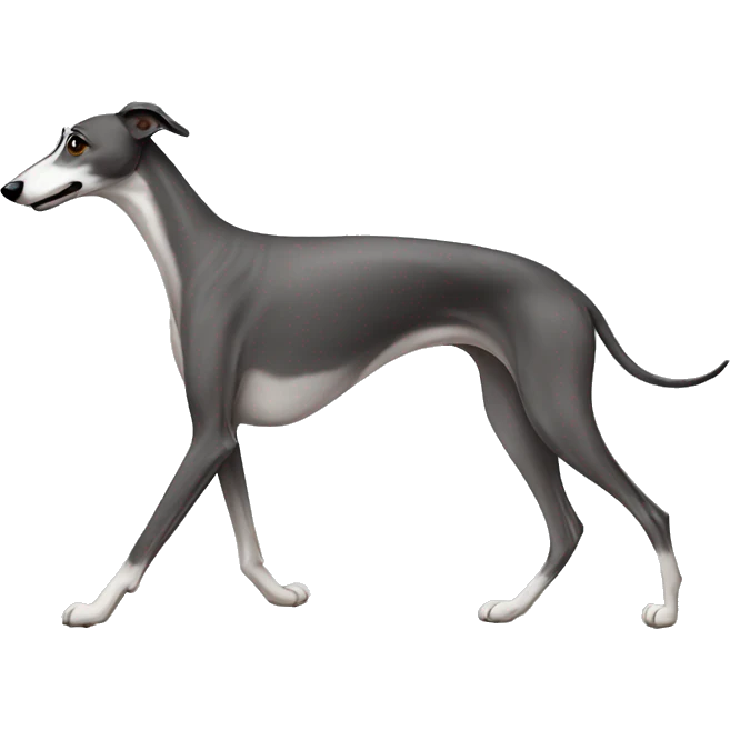 Greyhound walking emoji