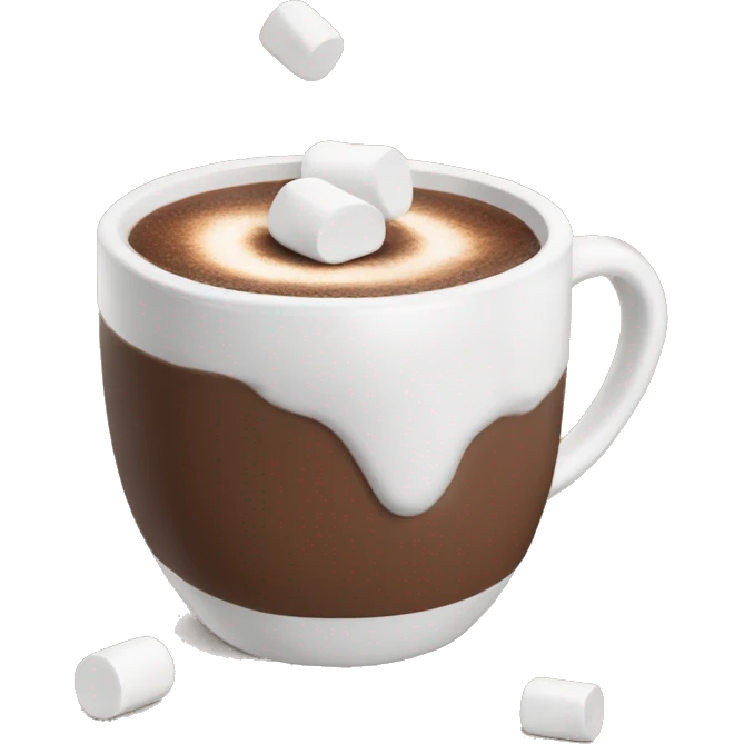 hot chocolate with marshmallows  emoji
