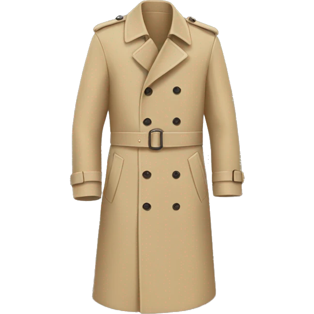 beige trench coat emoji