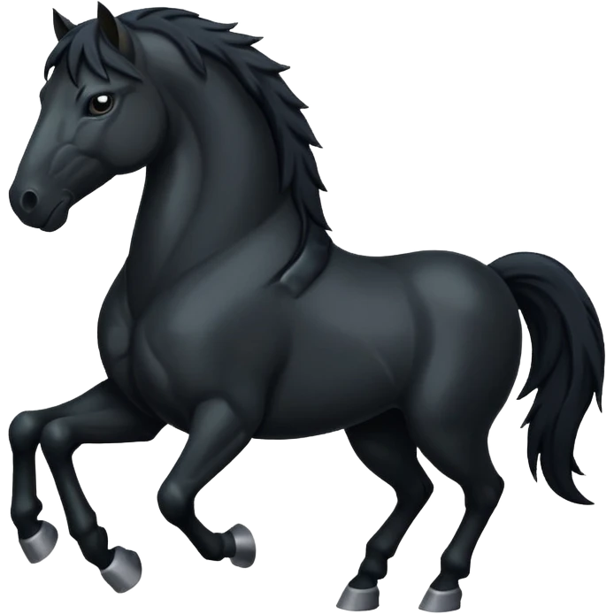Angry black horse emoji