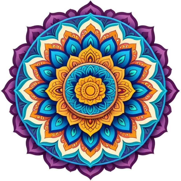 Intricate Indian mandala pattern emoji