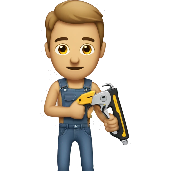 Guy that’s skinny with a staple gun emoji