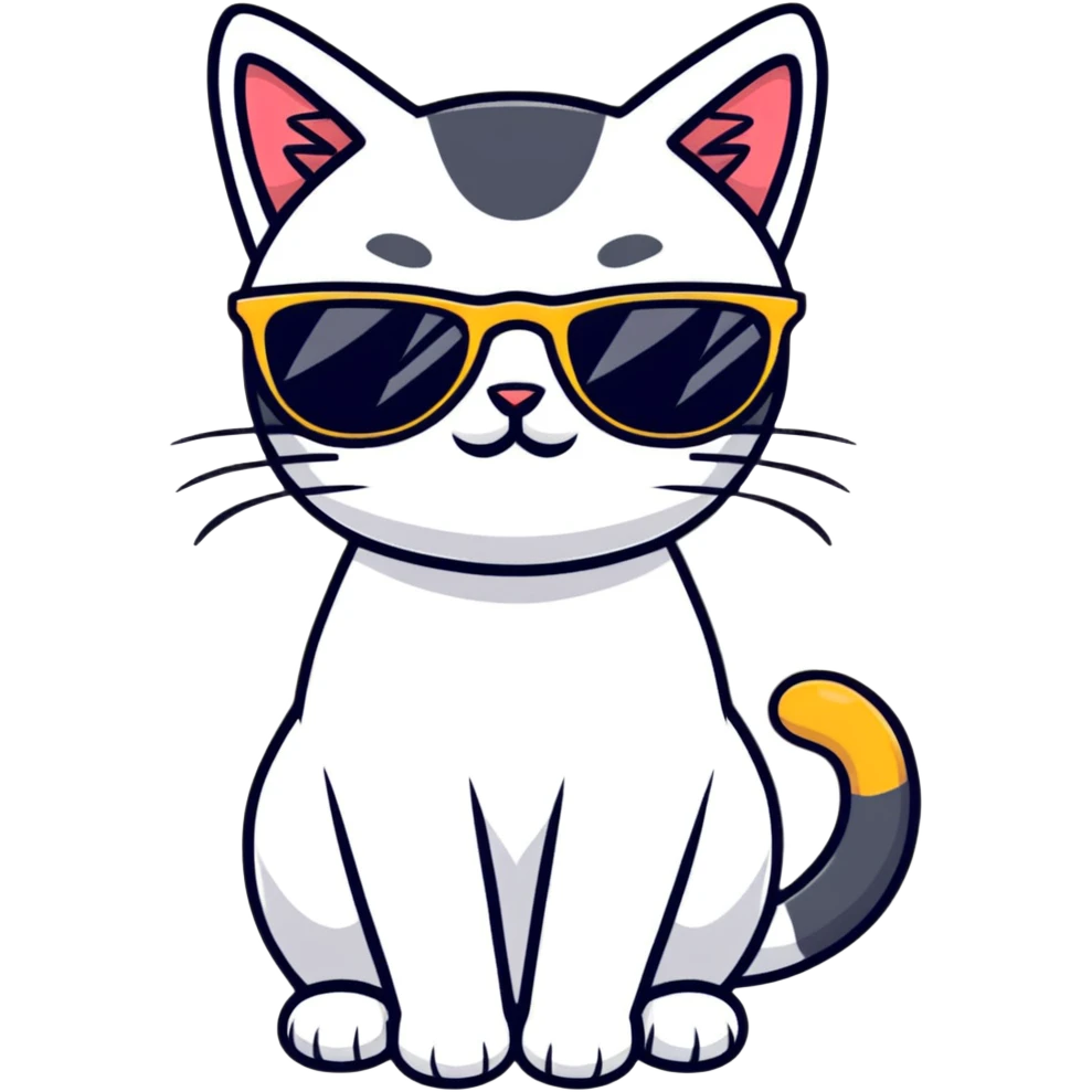 cat wearing sunglasses emoji