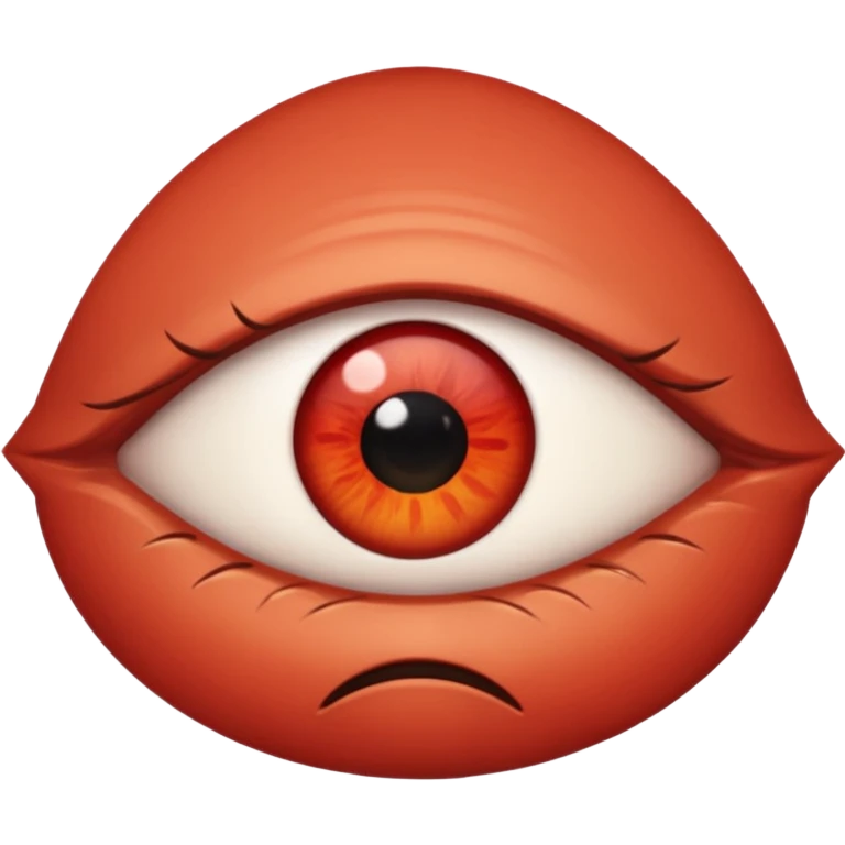 Angry only eye emoji