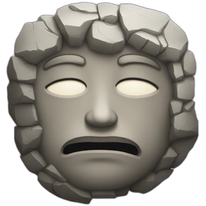 Stone face emoji