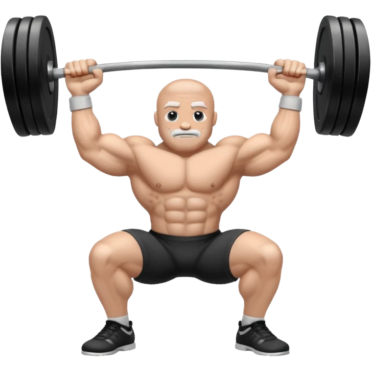 black and white cartoon computer character doing weightlifting emoji emoji
