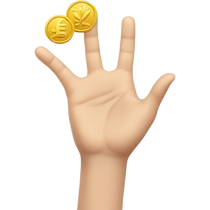 Hand receiving coins emoji