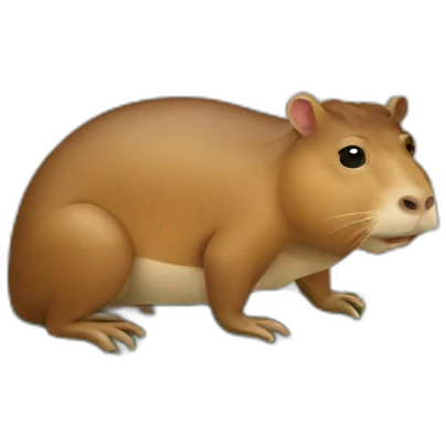 Capibara sur crocodile emoji