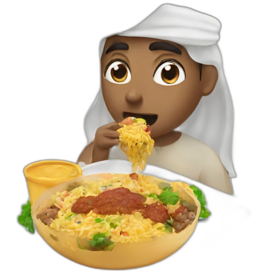 Saudi eats food emoji