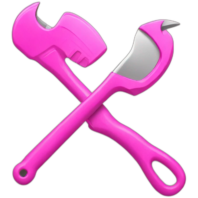 pink tools emoji