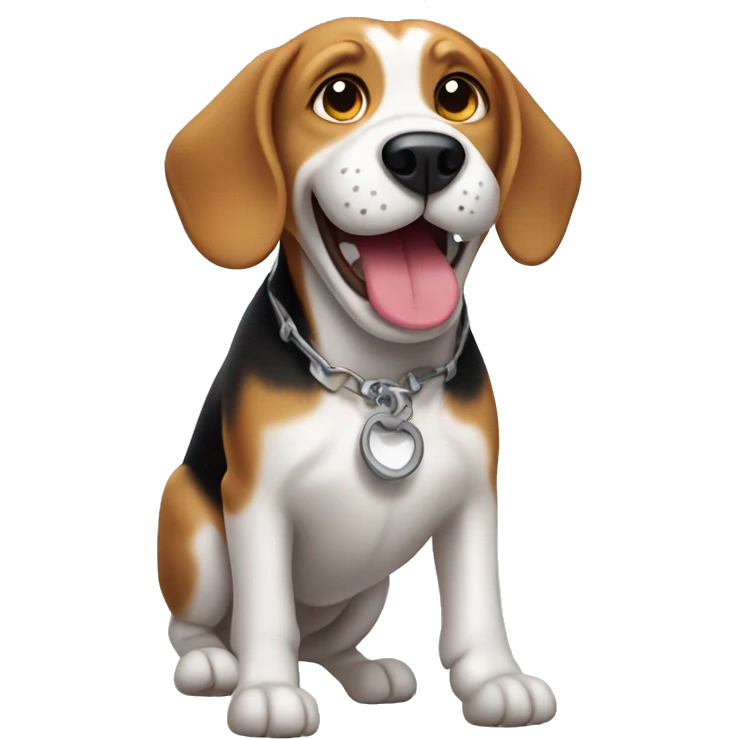 The chuckling beagle emoji