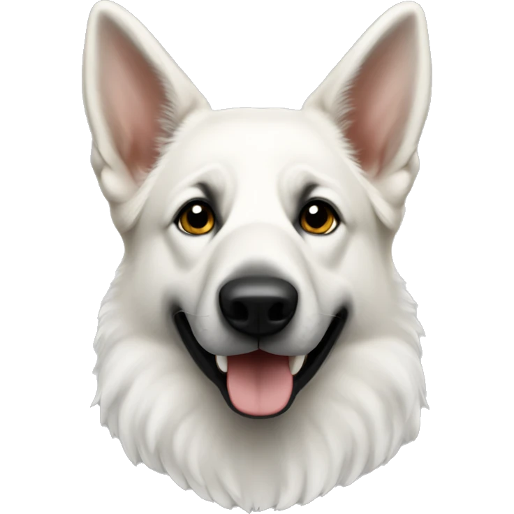 White German shepherd with black back emoji