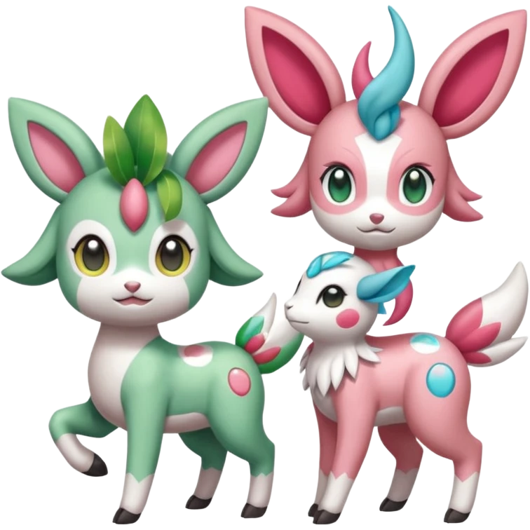 Meloetta-Shaymin-Sylveon-Pokémon-Fakémon-creature emoji