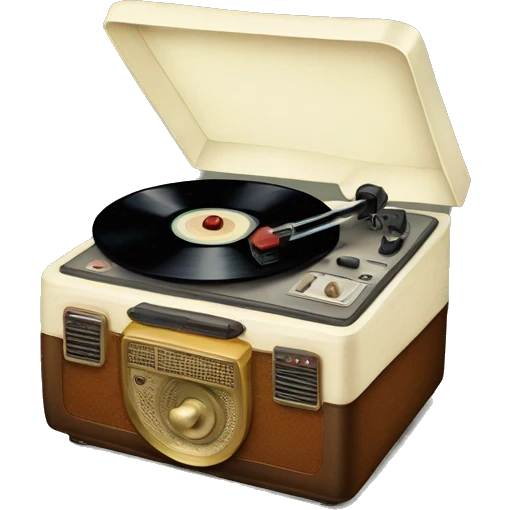 vintage record player  emoji