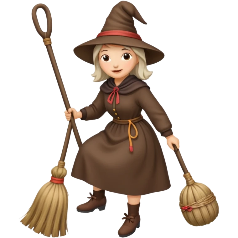 Befana sulla scopa emoji