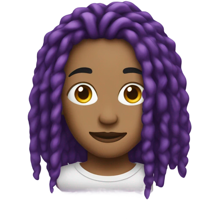 Fade with purple locs emoji