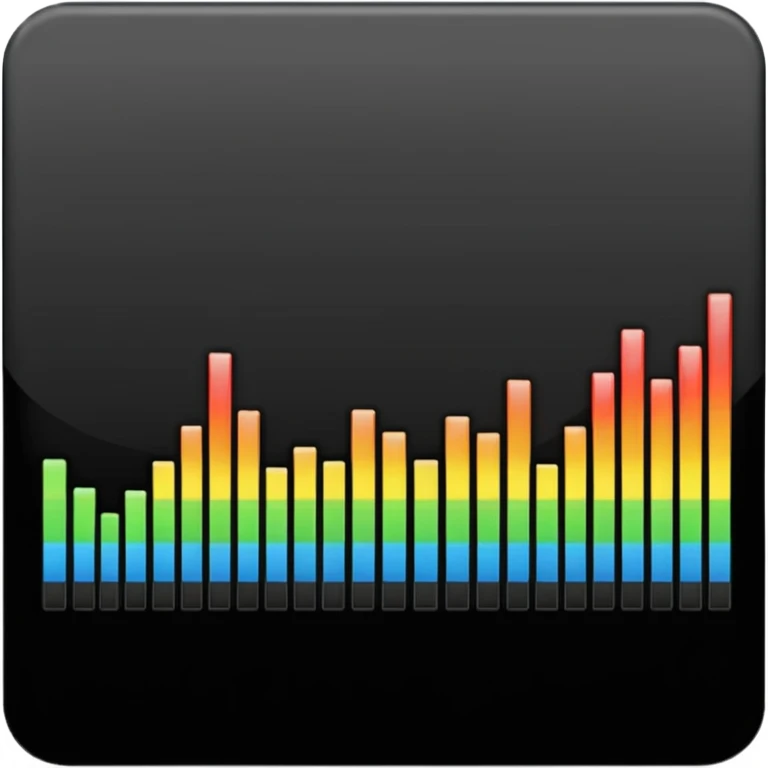 full black audio spectrum, the spectrum is black emoji