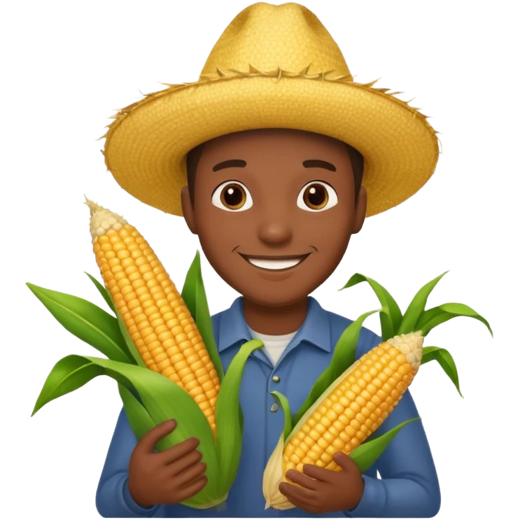 BLACK MAN HOLDING AN CORN POT emoji