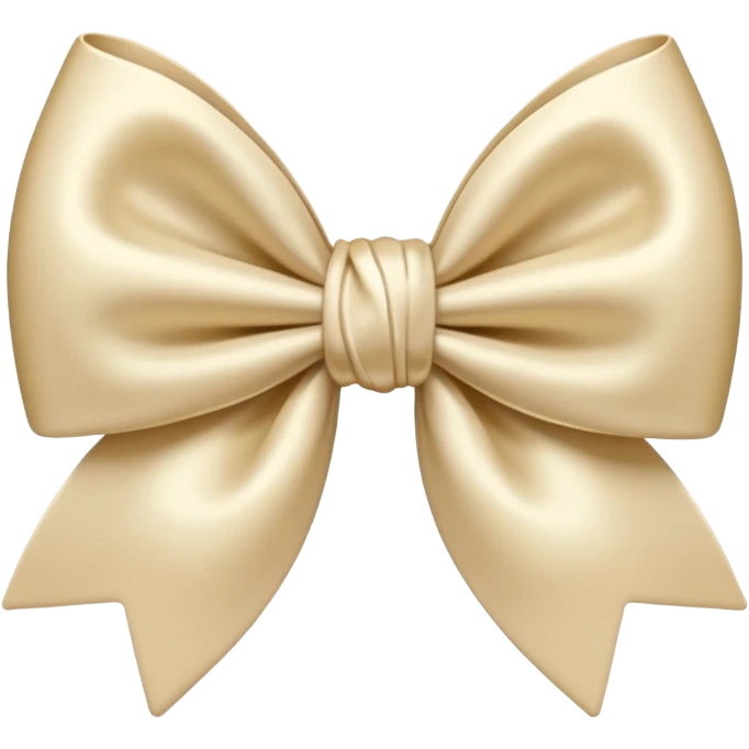 Cream bow emoji