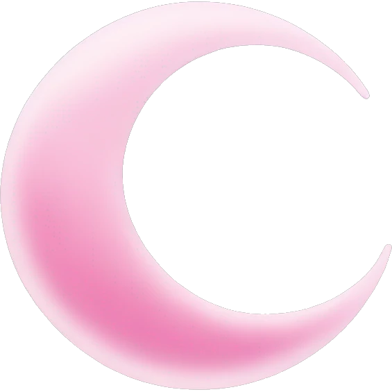 pink crescent moon emoji