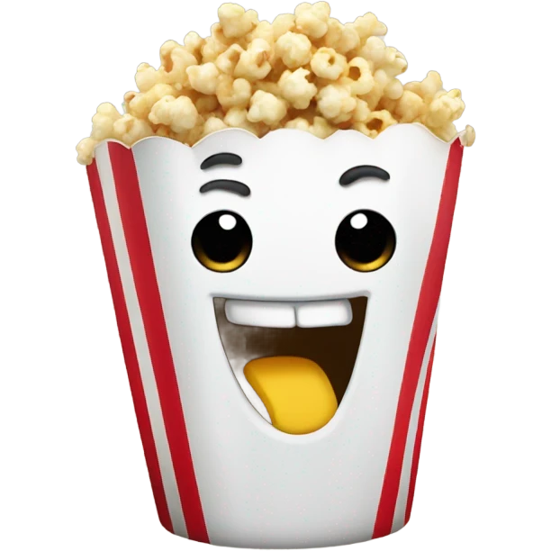 happy popcorn emoji
