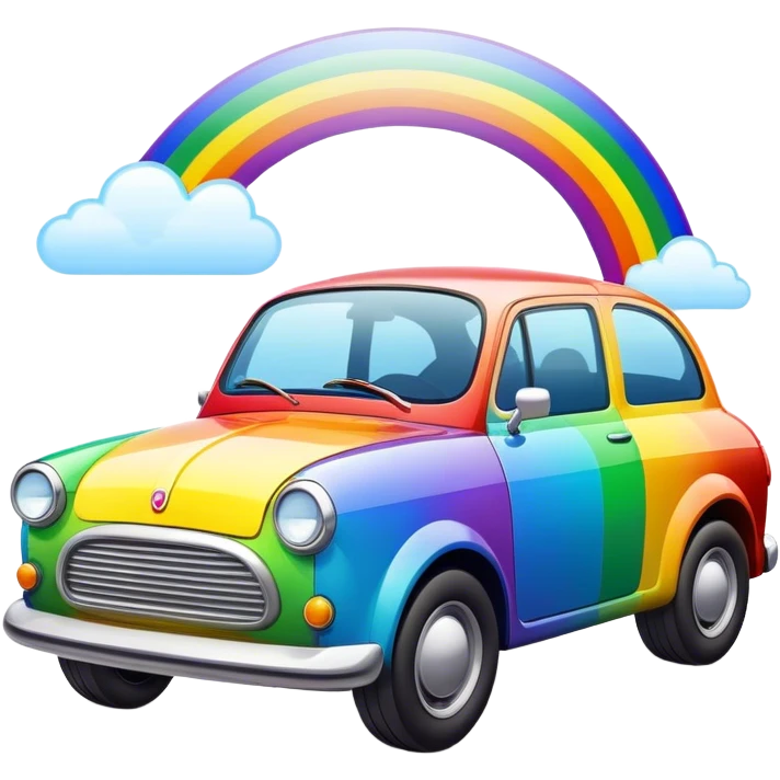 Rainbow car  emoji