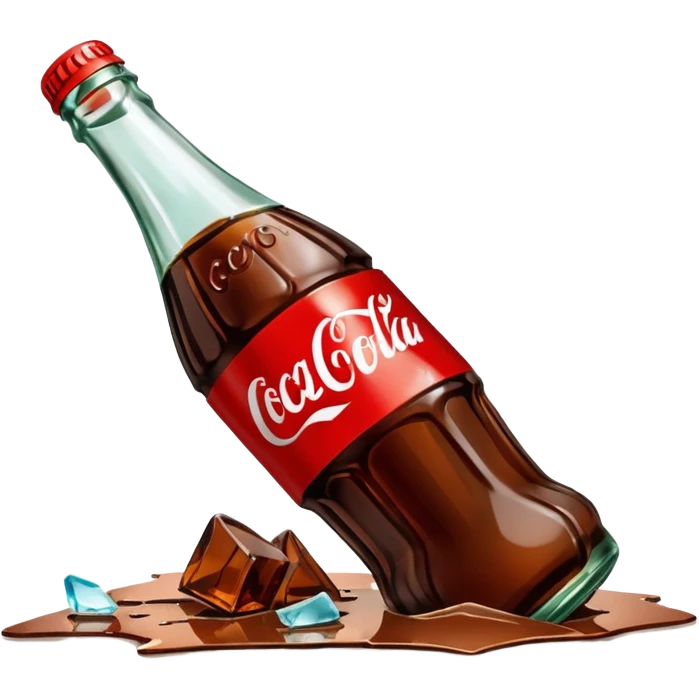 broken bottle of coca cola emoji