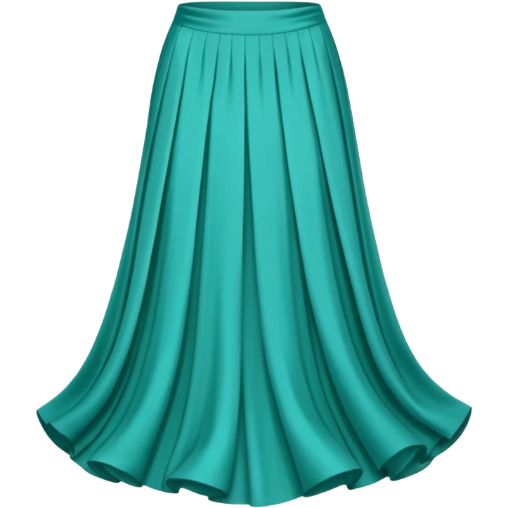 Long blue green turquise skirt emoji