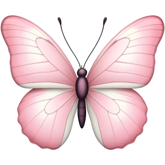 White butterfly light pink emoji