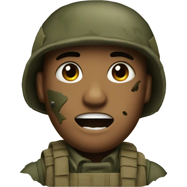 A wounded soldier emoji