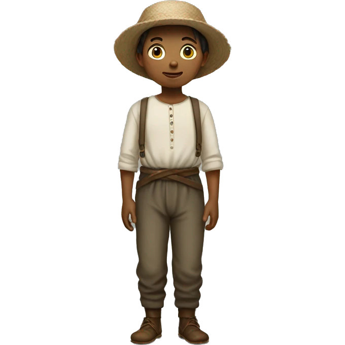 A peasant child in pants emoji