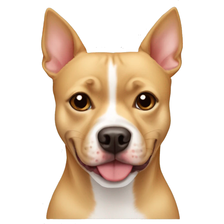 Pitbull mixed with a Pomeranian and chihuahua , blonde red and white, short legs long body emoji