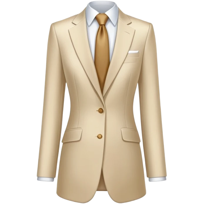 elegant silk pale beige business suit emoji