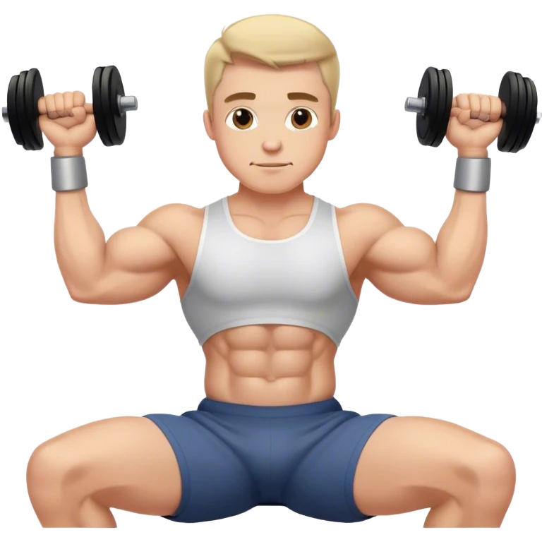man seated weighted wrist curl emoji