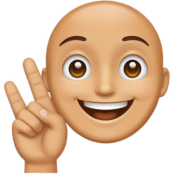okay hand with smile face emoji