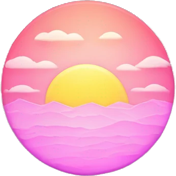 A rainy sunset behind the leaves of a cherry blossom tree emoji