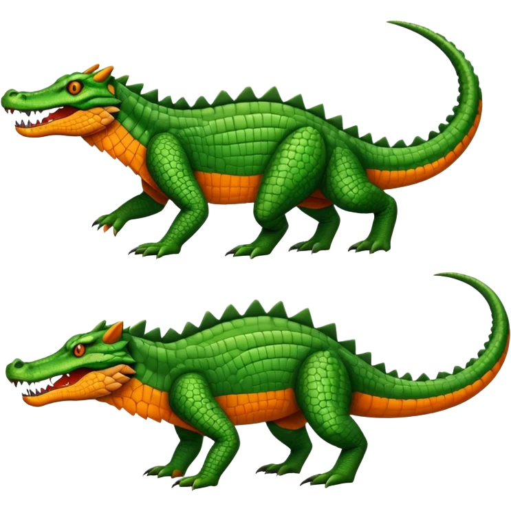 Crocodile-Bobcat-Fakémon-hybrid-creature with a long muzzle, full body emoji