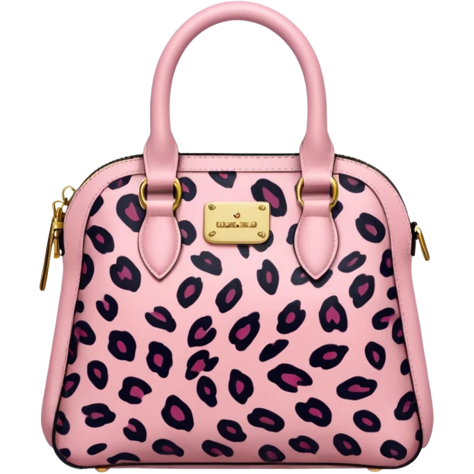 Pink leopard bag emoji