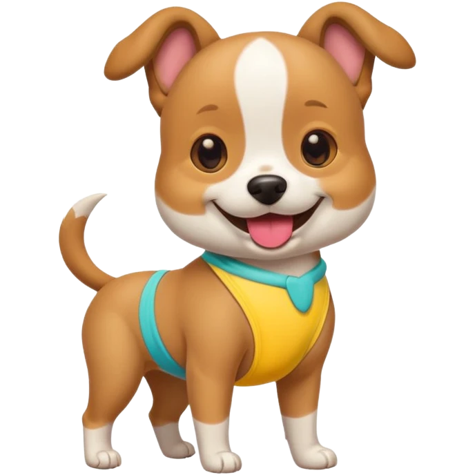 Dog wearing a bikini emoji