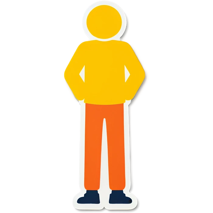 Person with stick figure legs emoji