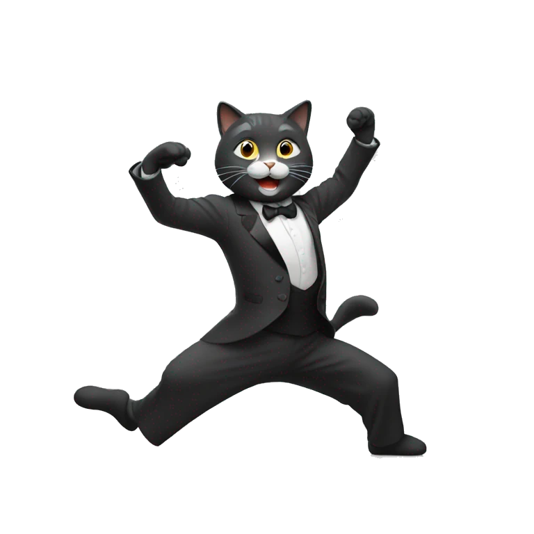 Un chat qui danse emoji