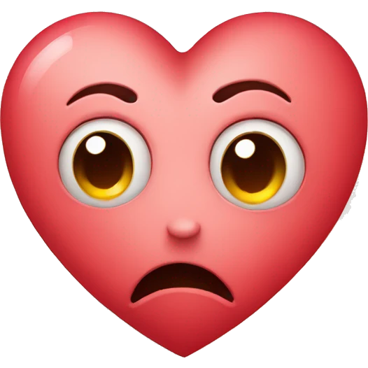 Heart with sad love emoji