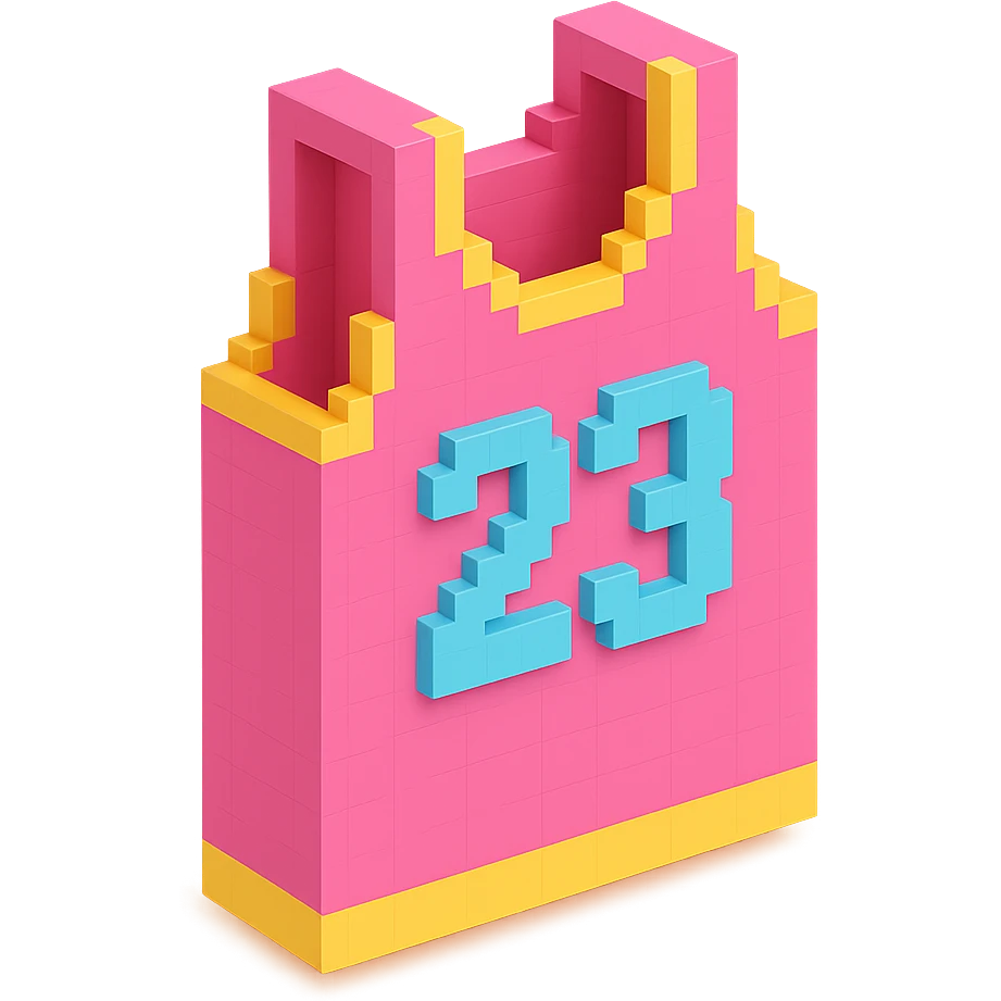 розовая баскетбольная майка с надписью "23", no background emoji