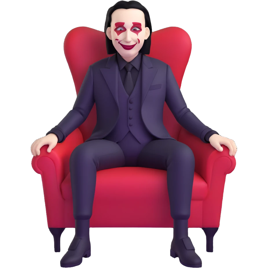 Marilyn Manson sitting and smiling emoji