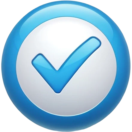 Check mark with ball emoji