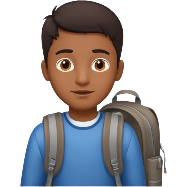 Indian male student, brown skin, dark hair emoji